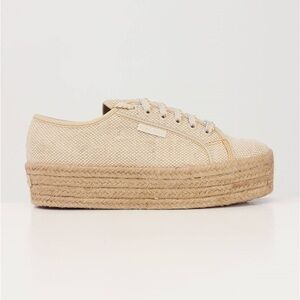 Sugerpga Espadrille Lace Up Flatforms Size 10.5